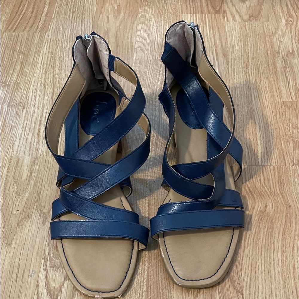 B O C Navy Strappy Sandals